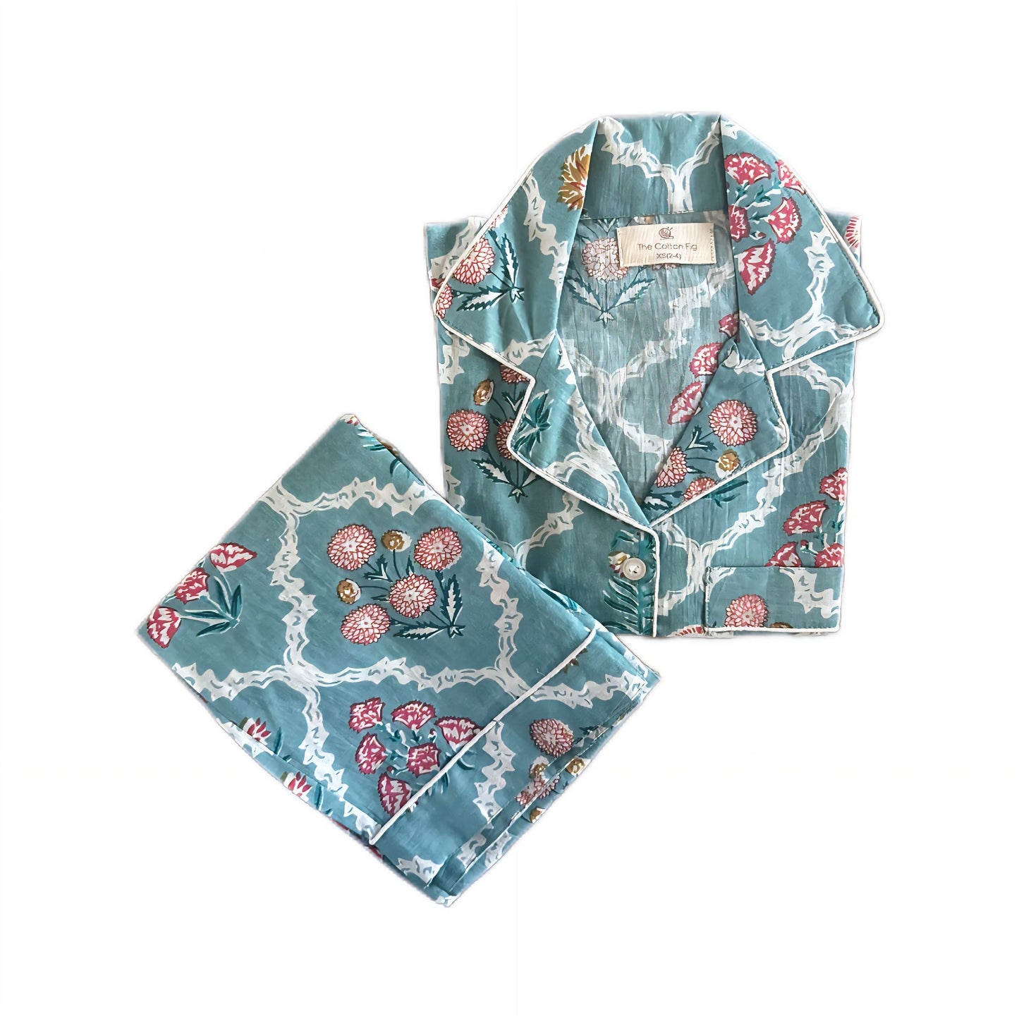 Floral Print Cotton kids Pajama Set