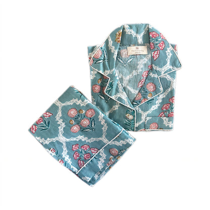 Floral Print Cotton kids Pajama Set