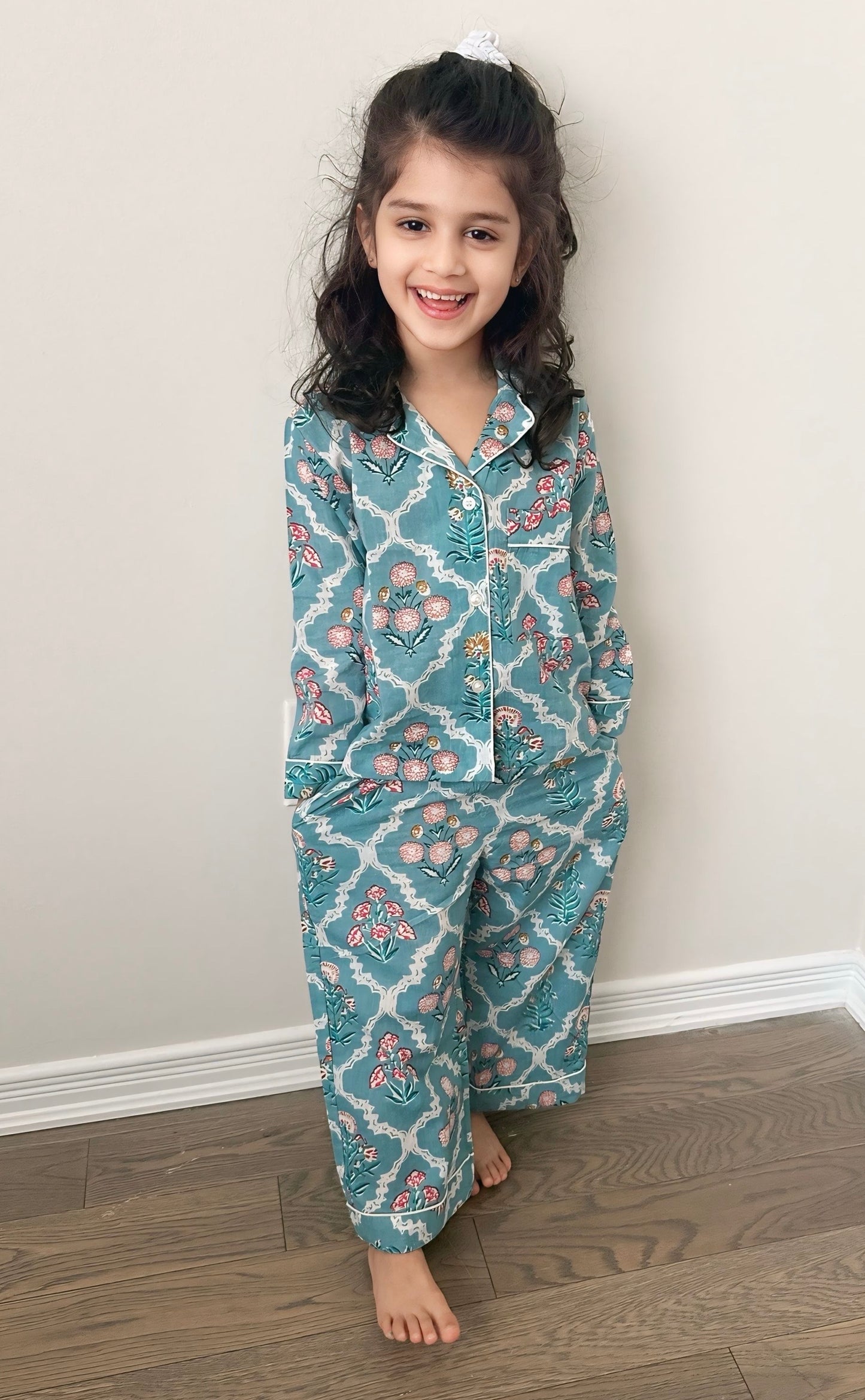 Floral Print Cotton kids Pajama Set